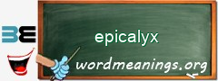 WordMeaning blackboard for epicalyx